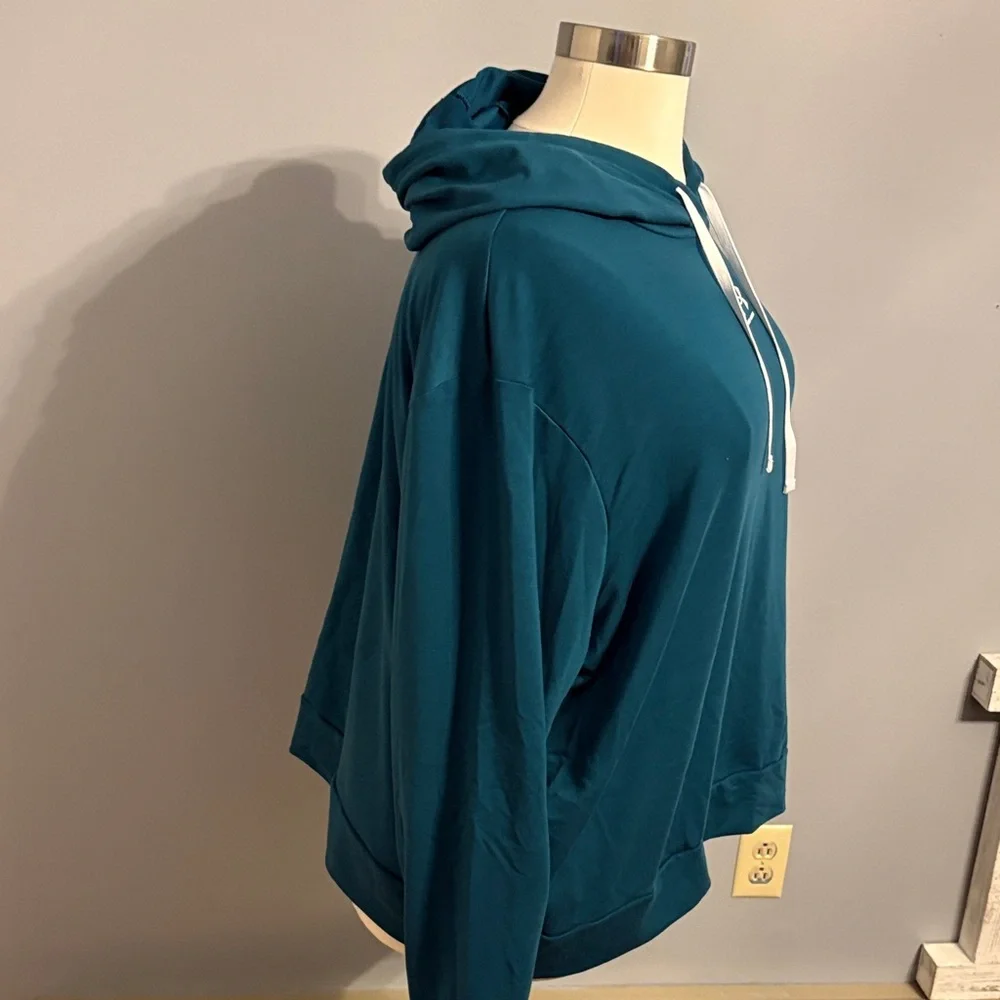 Under Armour Teal Hoodie with White Drawstrings - Picture 5 of 6